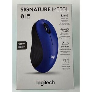 Logitech Signature M550L Wireless Bluetooth Mouse Large Size Blue New